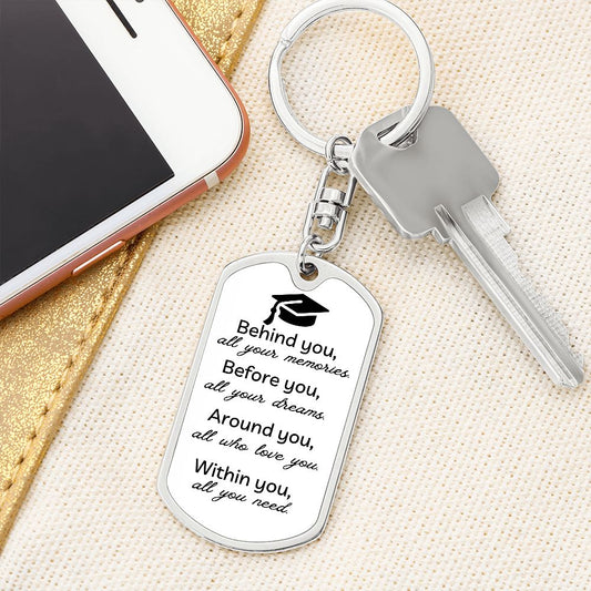 Graduation Keychain | Dog Tag Keychain